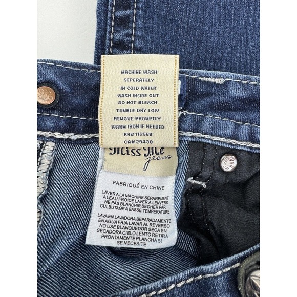 Miss Me Women's 29 Easy Boot Dark Wash Blue Denim Jeans Rhinestone JE5639E2L - Picture 11 of 11